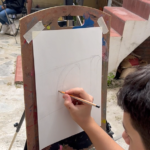 Classe d'art i pintura per a joves.