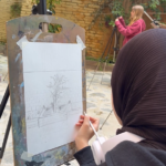 Classe d'art i pintura per a joves.